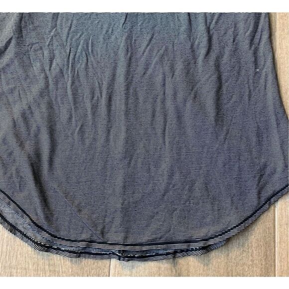 Athleta Shanti Micro black white Stripe tencel Tank Top Shirt sz M - Picture 4 of 5